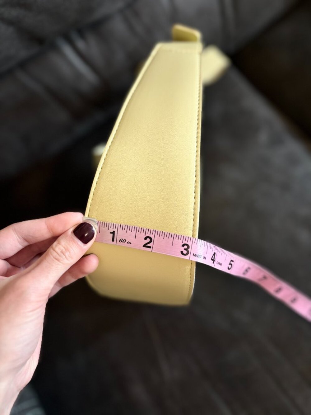 NWOT • light yellow vegan leather crossbody / shoulder bag - Picture 13 of 13